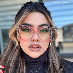 Malcolm Square Pink Leopard Glasses9