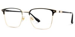 Dawson Browline Black Gold Glasses3