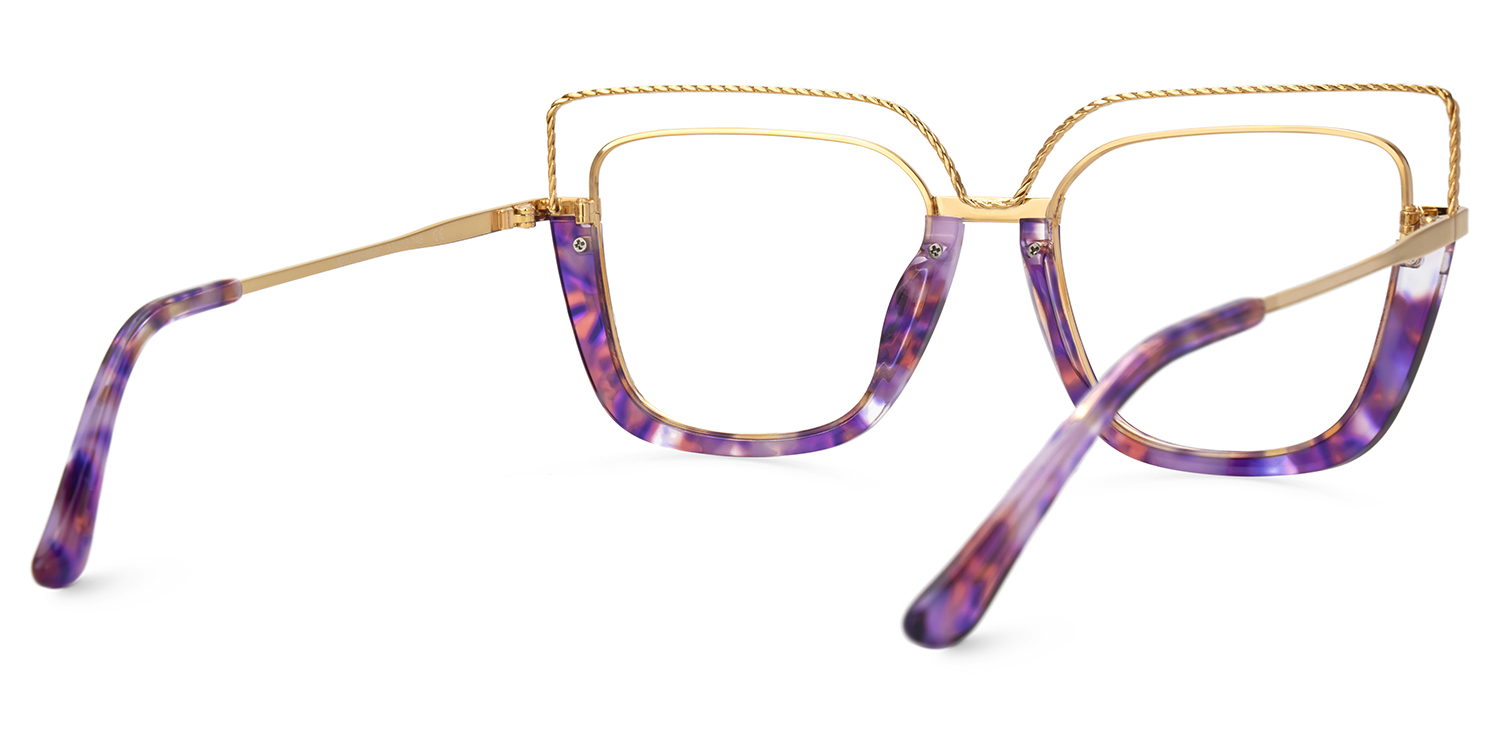 Purple Tortoiseshell Glasses Ornella Cateye Frame & Prescription Glasses3