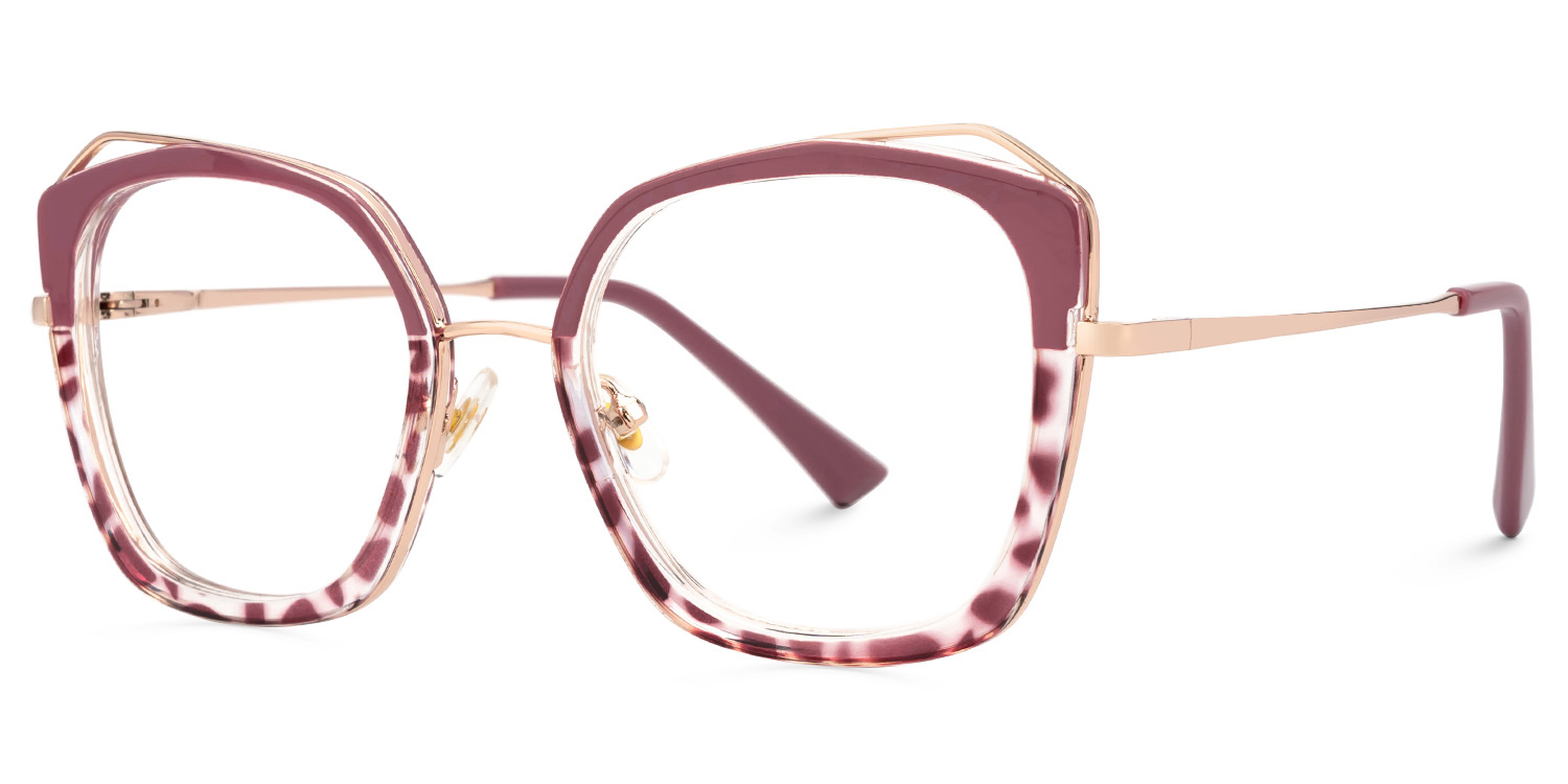 Bilal Square Red Frame Glasses | ZEELOOL Canada1