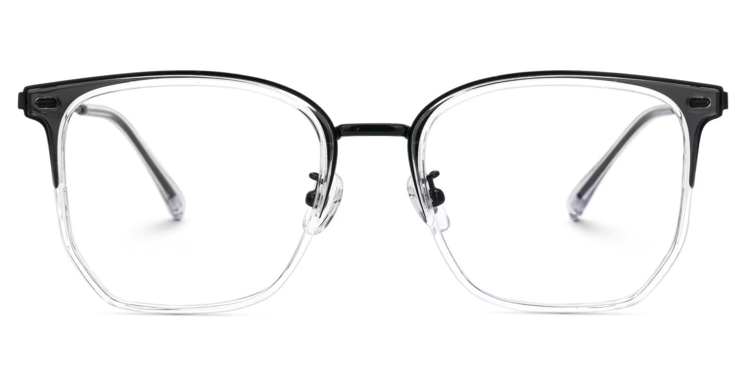 Roque Mixed-material Geometric Crystal Frame Glasses | ZEELOOL Canada0