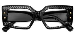 Jonas Rectangle Black Glasses2
