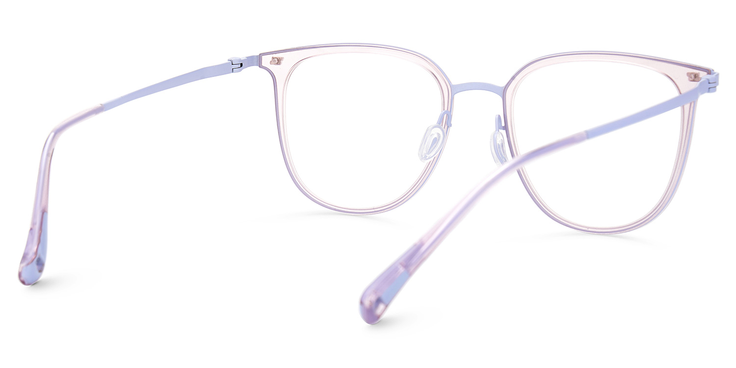 Gilliane Round Glasses Purple Thin Frame | ZEELOOL Canada3