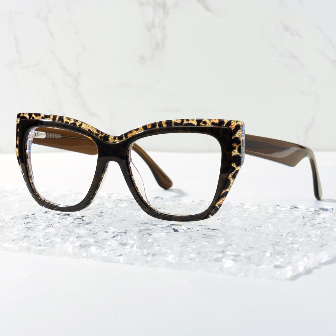 Thurman Leopard Glasses Frames with Butterfly Design0