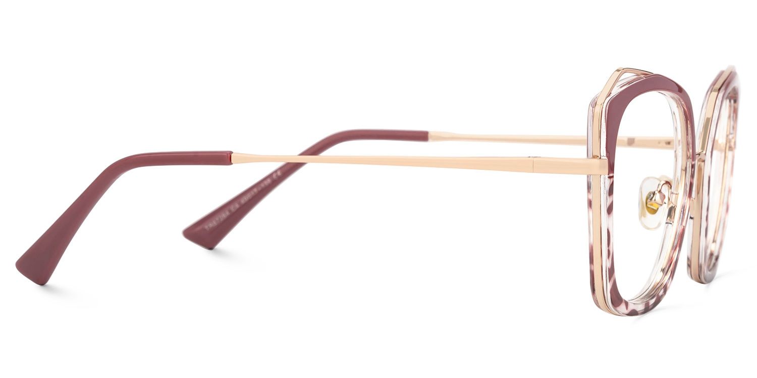 Bilal Square Red Frame Glasses | ZEELOOL Canada2