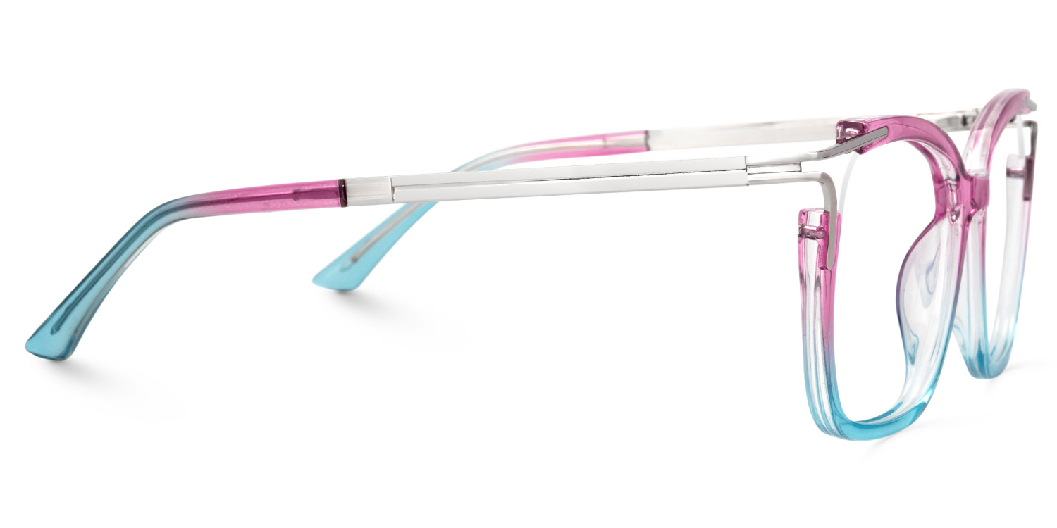 Spring hinges Sidibe Eyeglasses, Sidibe Blue and Pink Glasses -Zeelool2