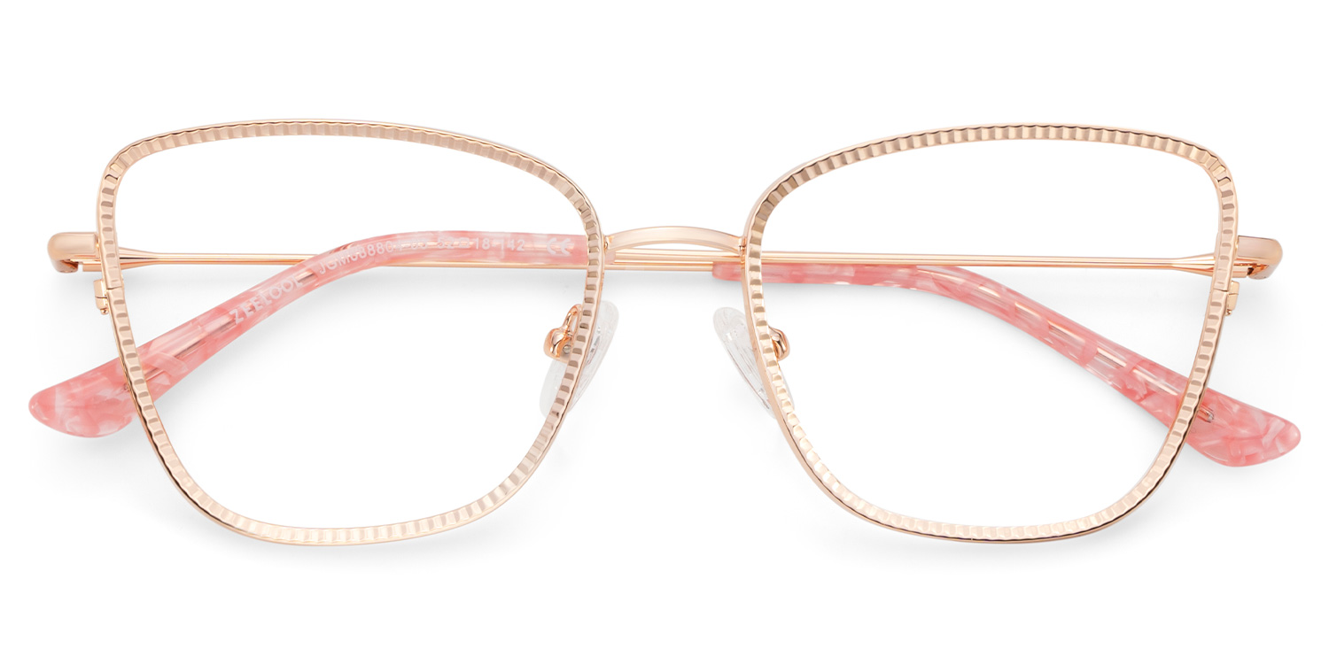 Solimar Square Rose Gold Glasses2