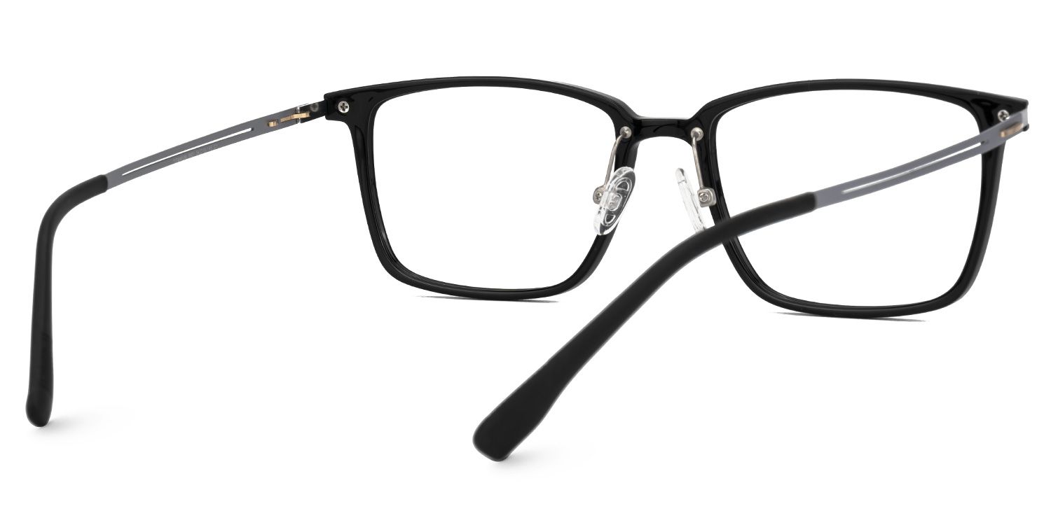 Black Ivonne Rectangle Frame Eyeglasses | ZEELOOL Canada3