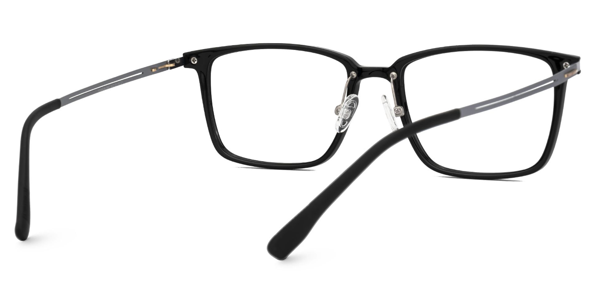Black Ivonne Rectangle Frame Eyeglasses | ZEELOOL Canada3