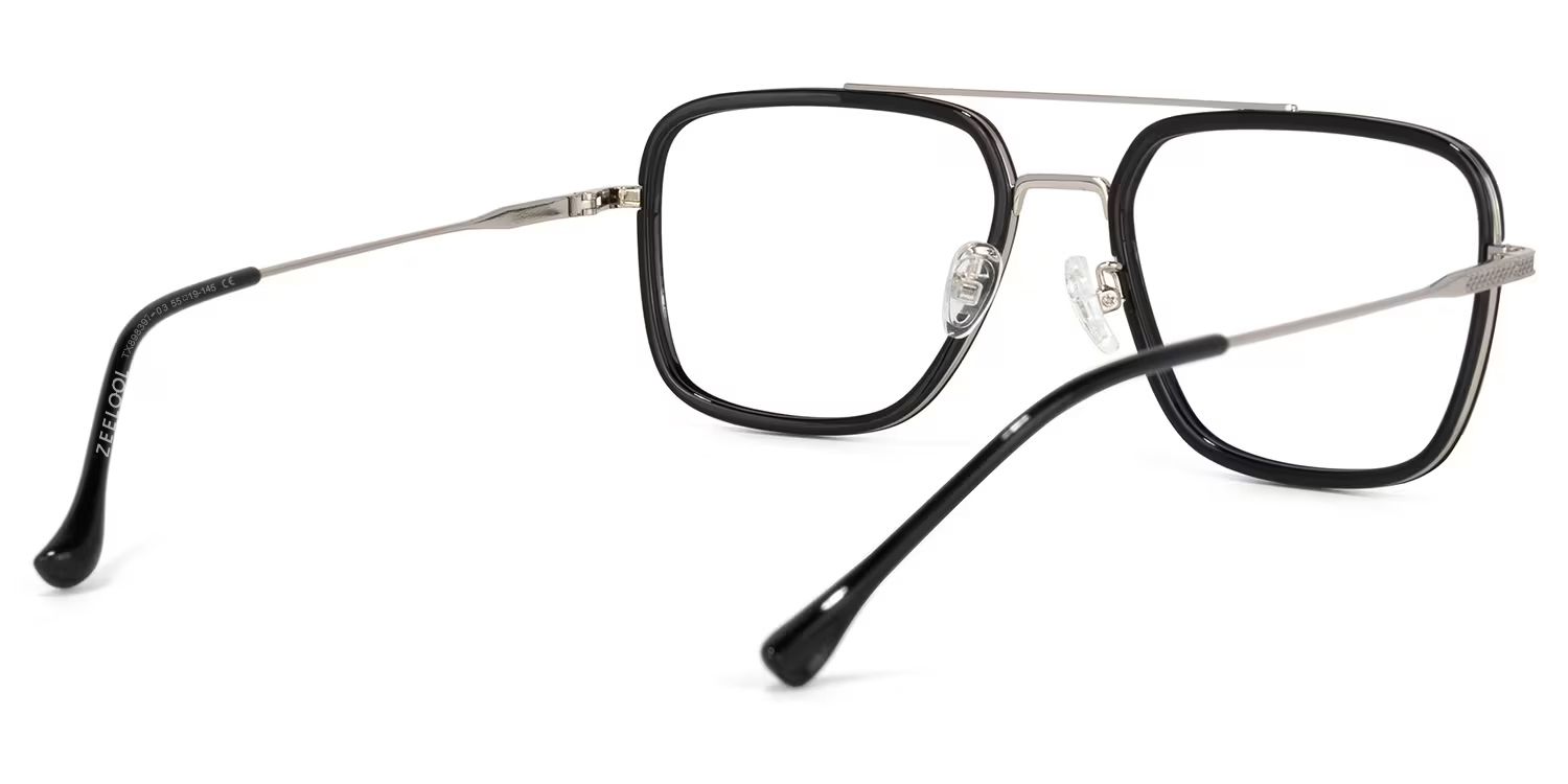 Nayeli Aviator Black-Silver Glasses | ZEELOOL Canada4
