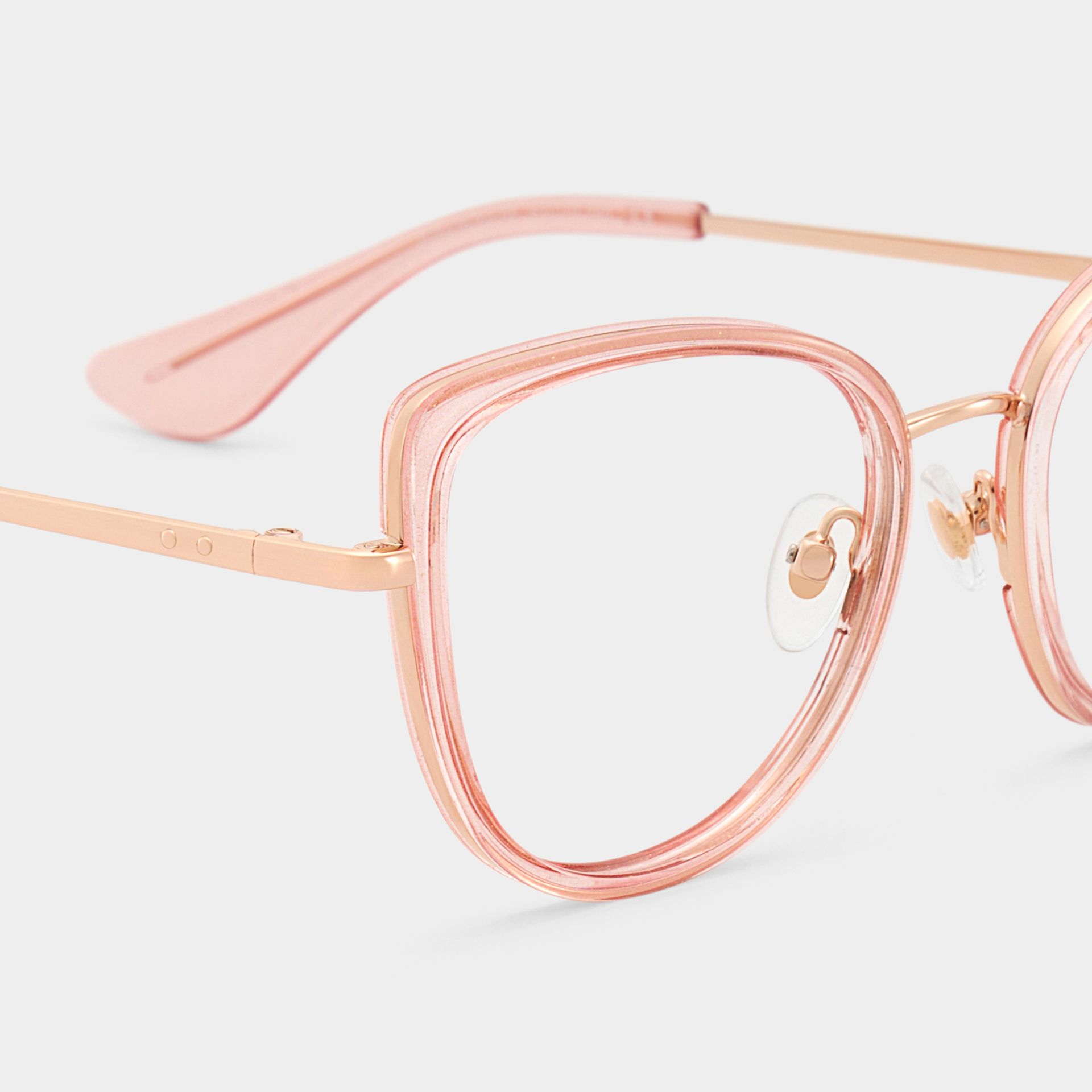 Celine Clear Pink Cat-eye Eyeglass Frames with Bling for Ladies6