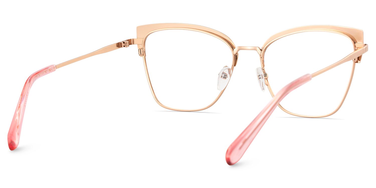 Harley Browline Pink-leopard Color Frame Glasses for Women | Zeelool5