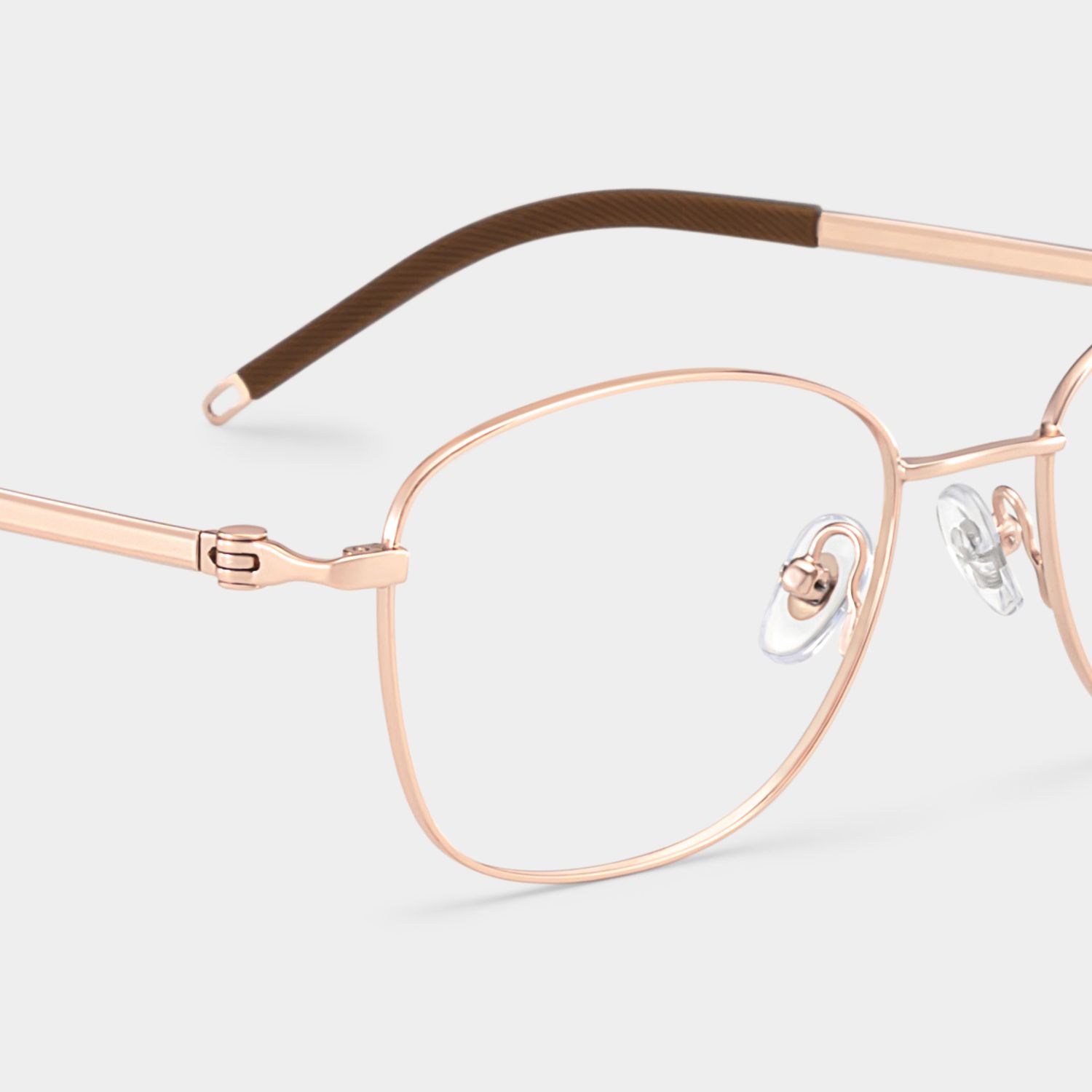 Nicole Gold Wire Frame Glasses in Rectangle Metal Material | ZEELOOL4