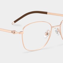 Nicole Gold Rectangle Glasses4