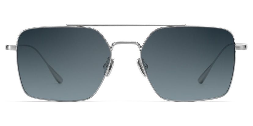Jensen Silver Aviator Sunglasses
