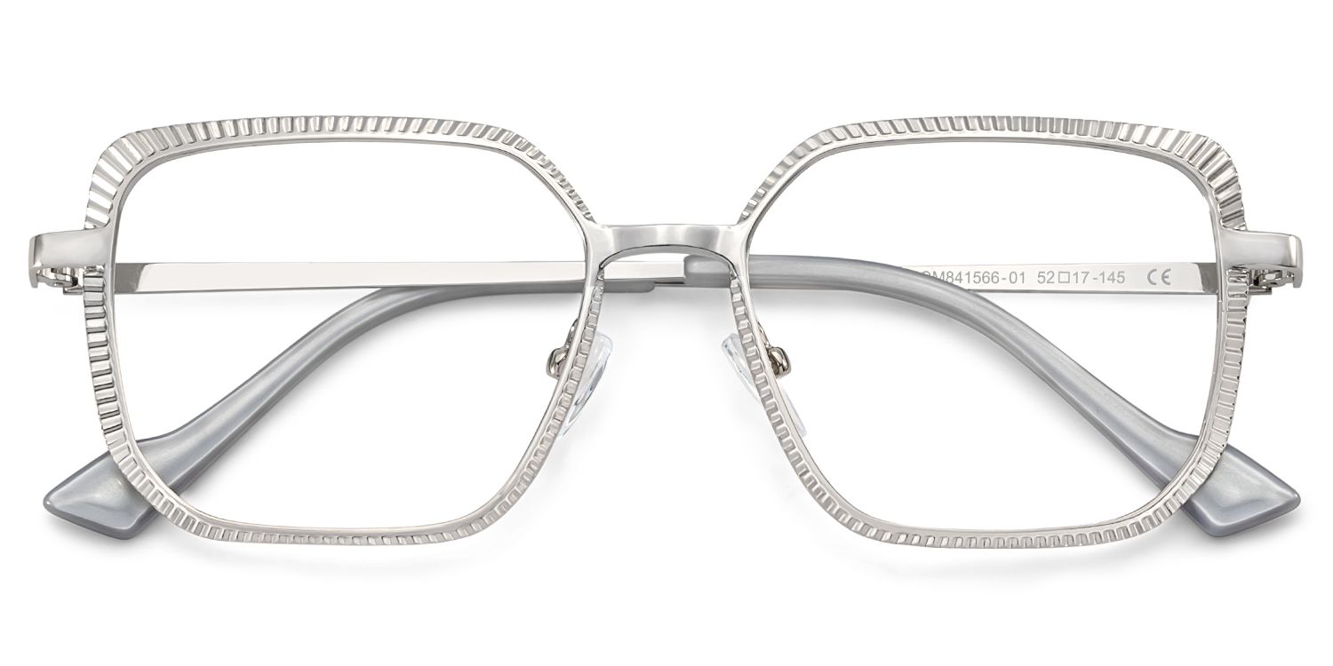 Vintage Metal Frame Glasses in Silver Color2