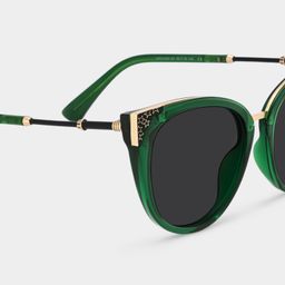 Dalton Cat Eye Dark Green Sunglasses4