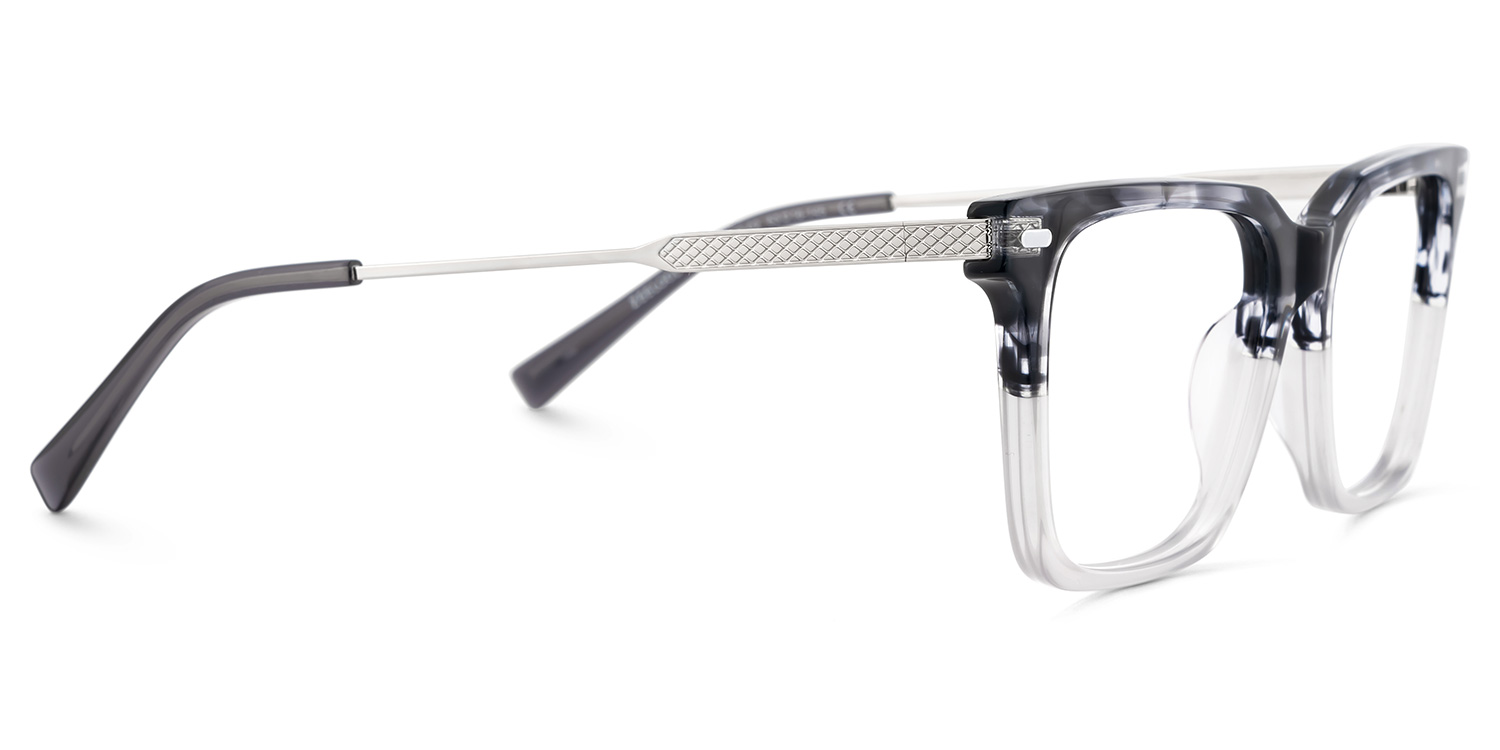 Greain Rectangle Two-Tone Glasses4