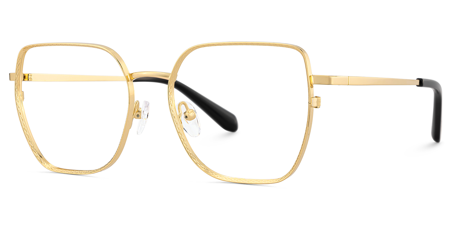 Fife Gold Full Frame Metal Prescription Glasses3