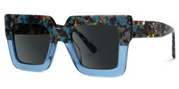 Brandon Blue Square Sunglasses1