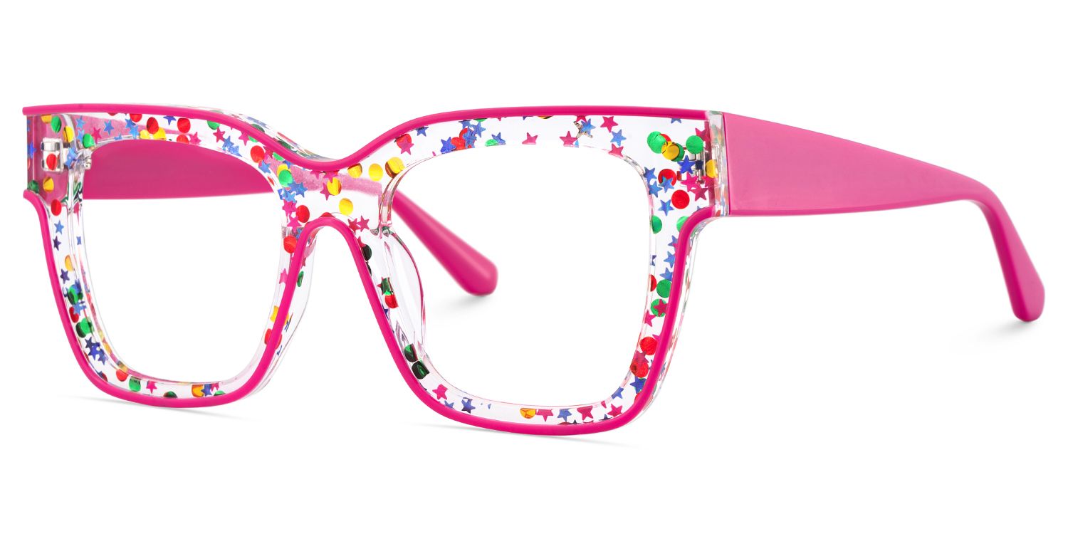 Zerica Eyeglasses in Square Red Rose Eyeglasses | ZEELOOL Canada4