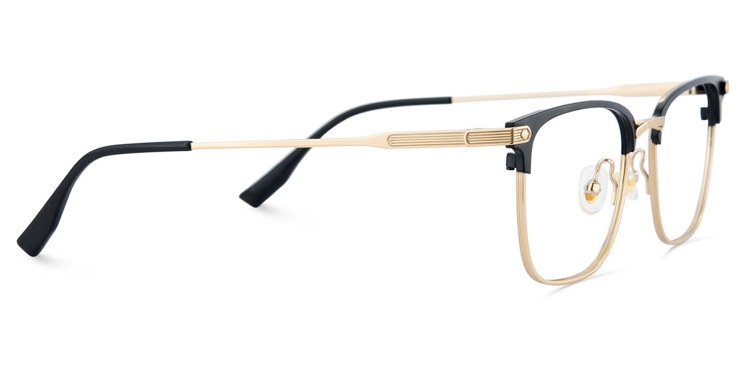 Men's Titanium Eyeglass Frames with Browline Shape4
