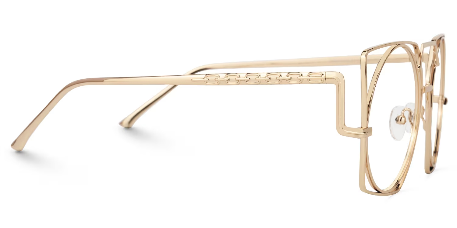 Ybarra Geometric Gold Glasses | ZEELOOL Canada2