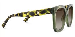Ebony Green Tortoise Square Sunglasses3