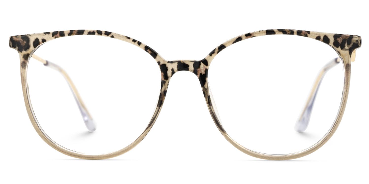 Round Brown Transparent Glasses Chanty in Thin Frame Style | ZEELOOL Canada0
