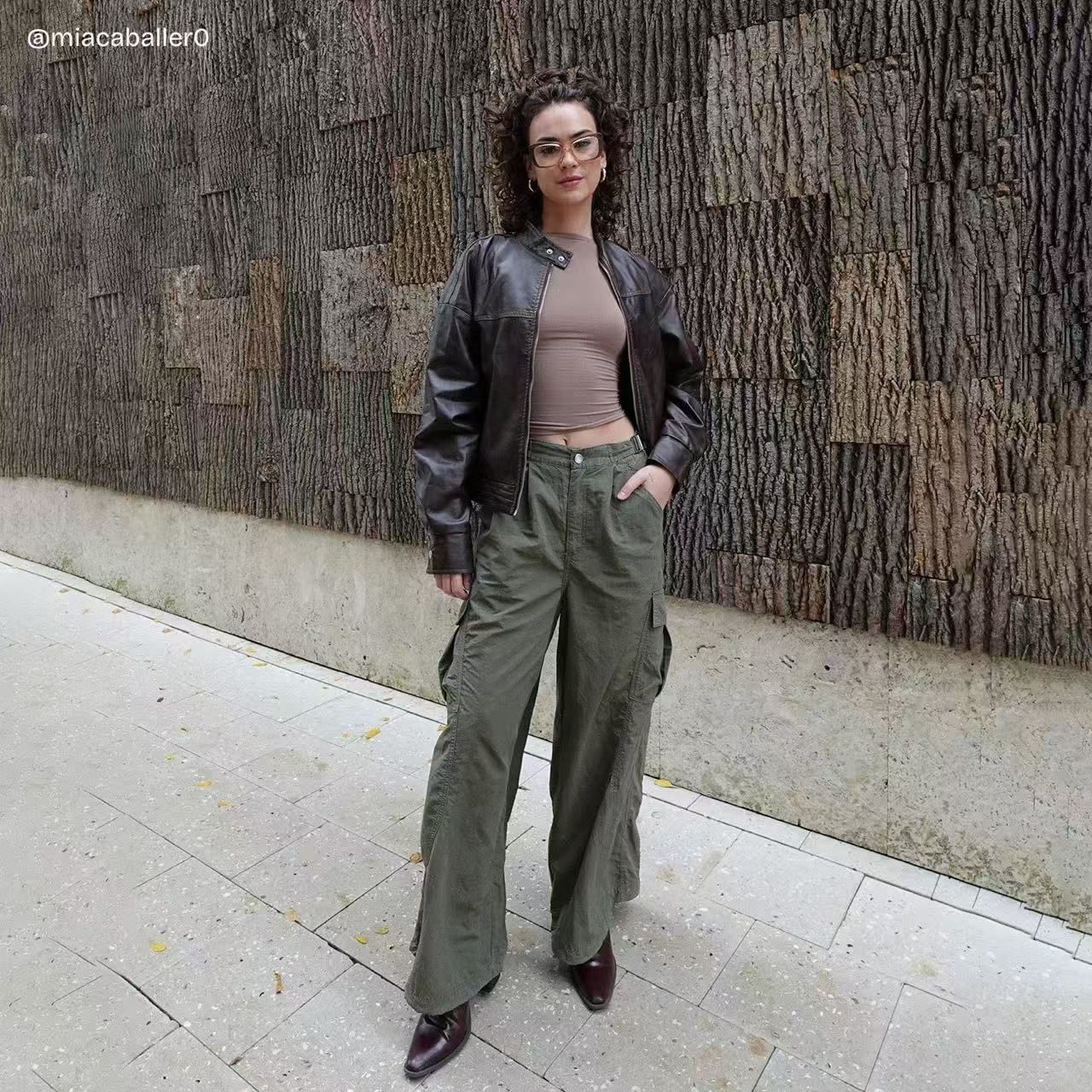 Leona Rectangle Brown Omber Glasses with Glittering Powder | ZEELOOL8