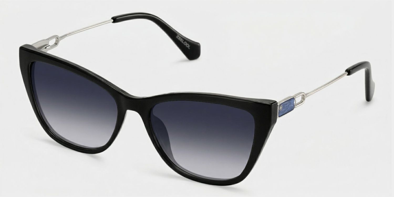 Celeste Black Frame Sunglasses with Cat Eye Style | ZEELOOL CA2