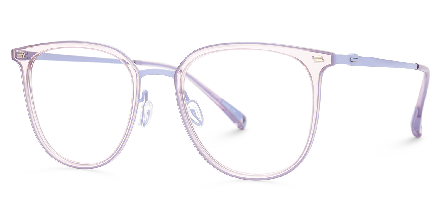Gilliane Round Glasses Purple Thin Frame | ZEELOOL Canada1