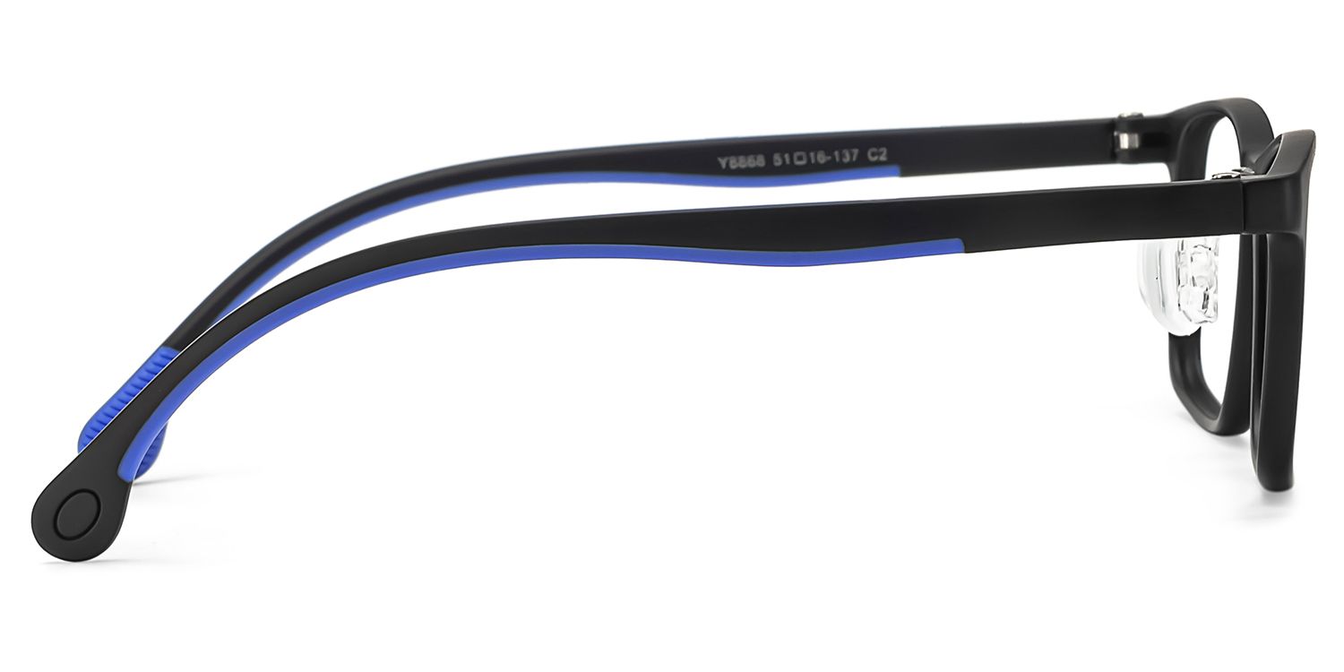 Sunny Rectangle Black Frame Eyeglasses for Tween3