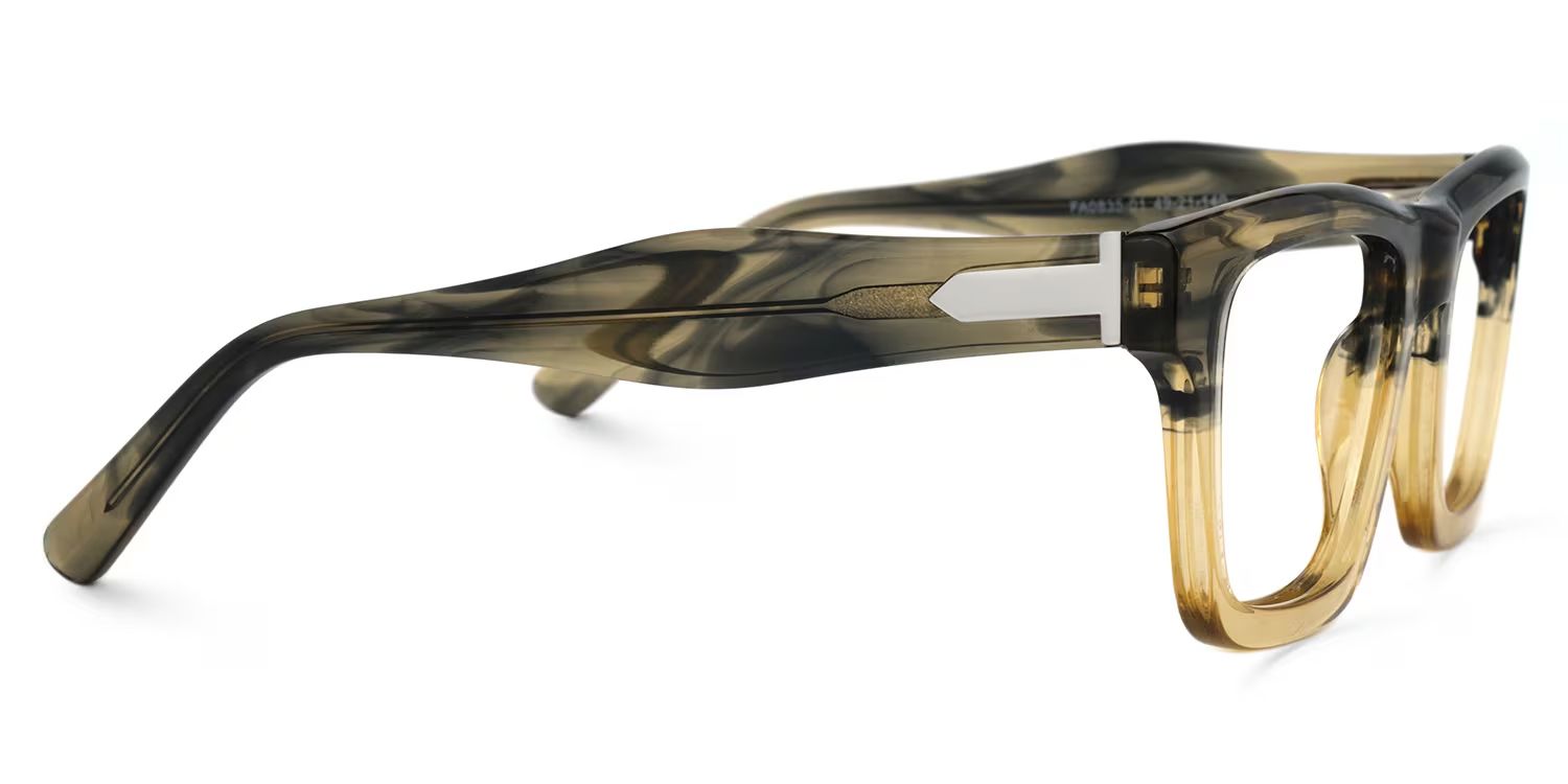 Rectangle Brown Glasses | ZEELOOL Canada2