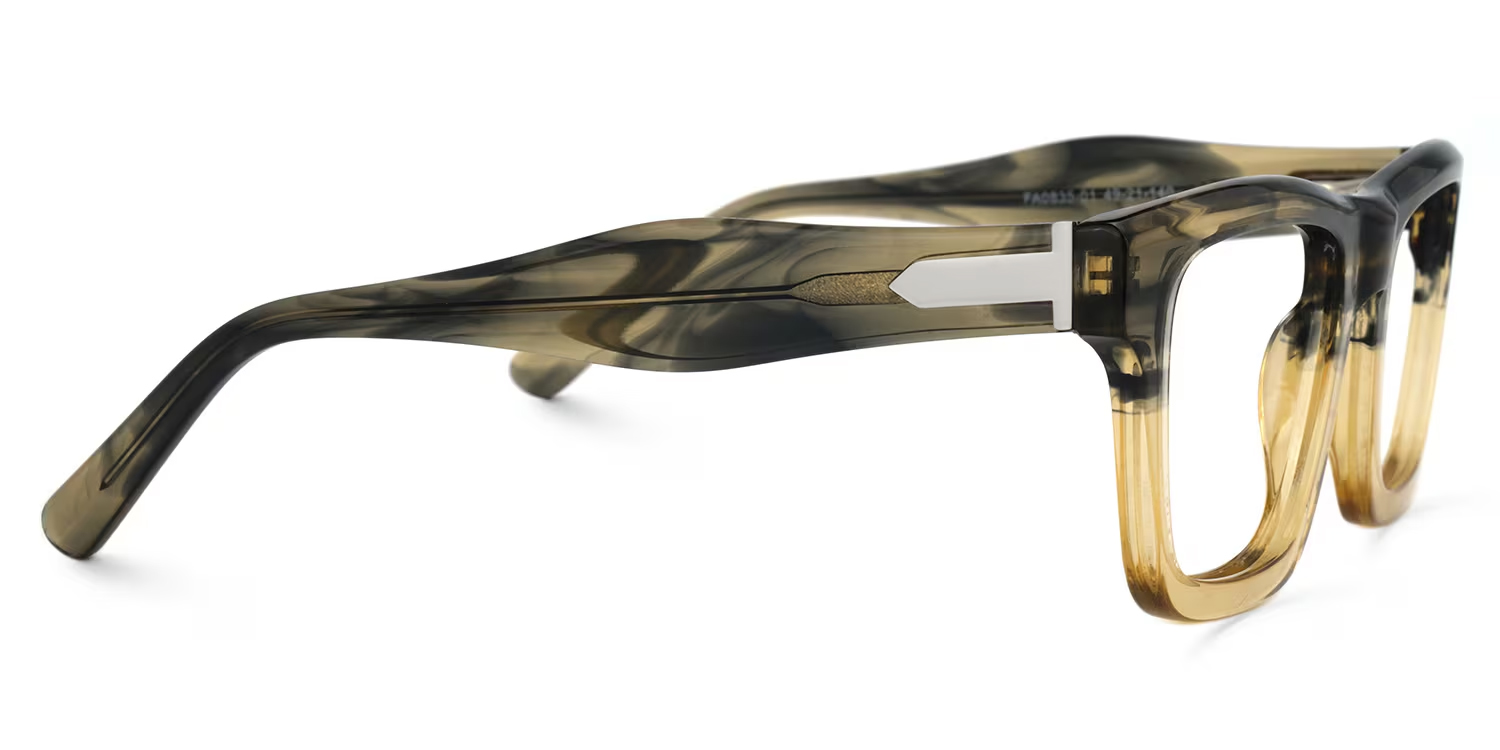 Rectangle Brown Glasses | ZEELOOL Canada2