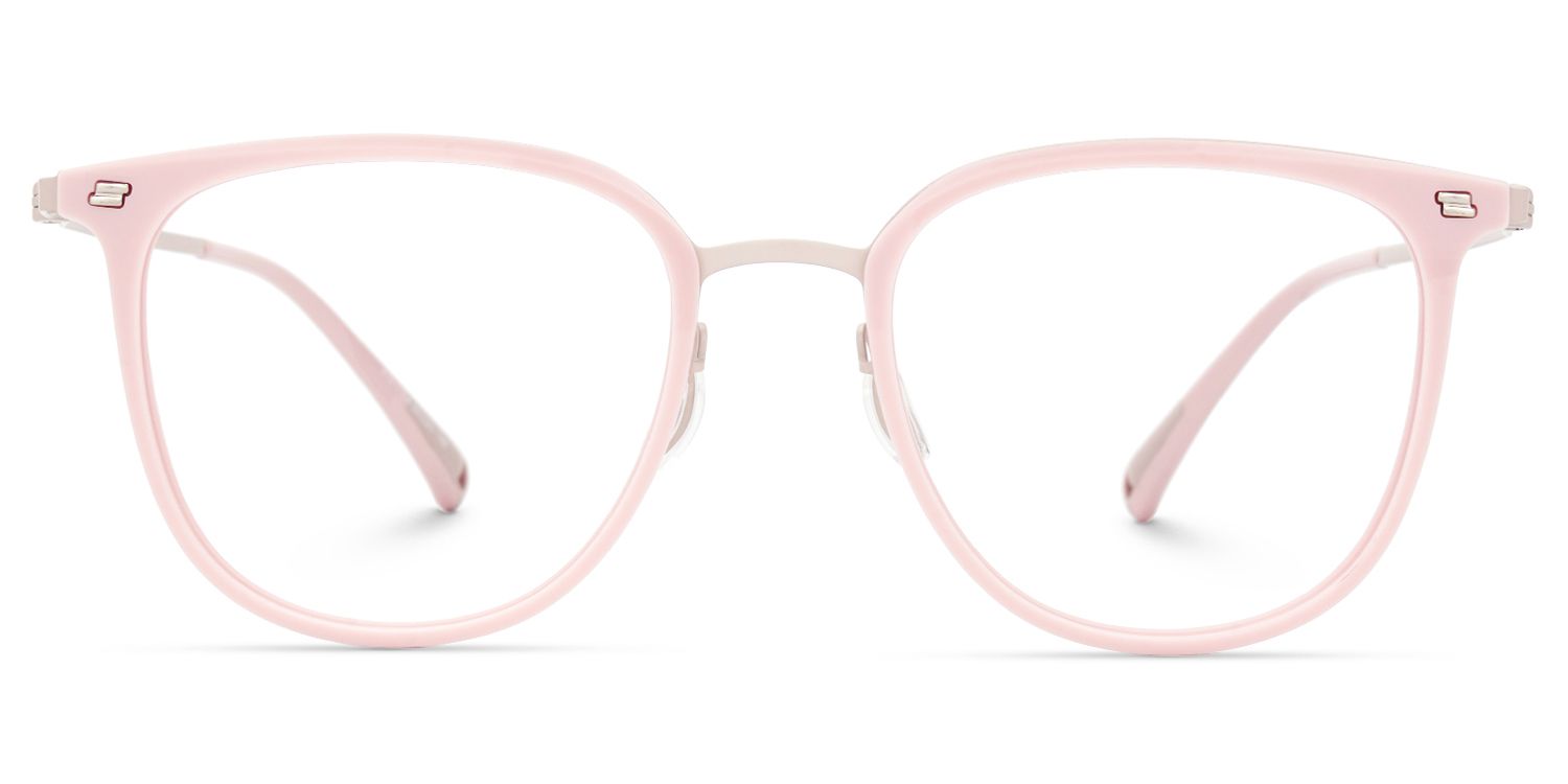 Gilliane Round Pink Glasses Thin Frame | ZEELOOL Canada0