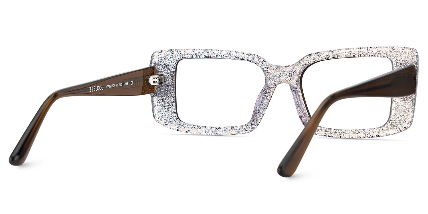 Women's Rectangle Eyeglasses Frames With Leopard Color5