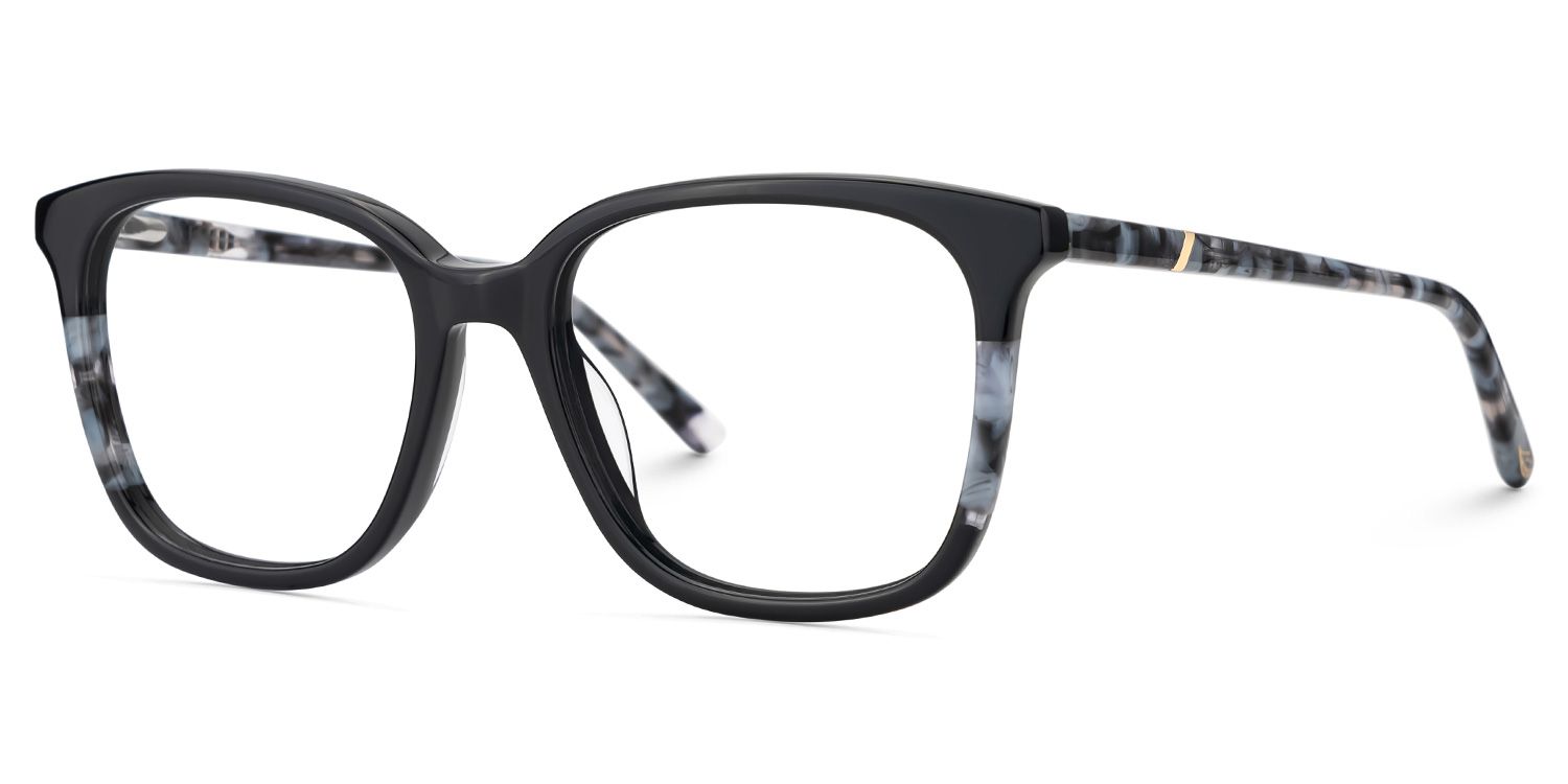 Finnley Acetate Black Frame Glasses with Square Shape | ZEELOOL Canada3
