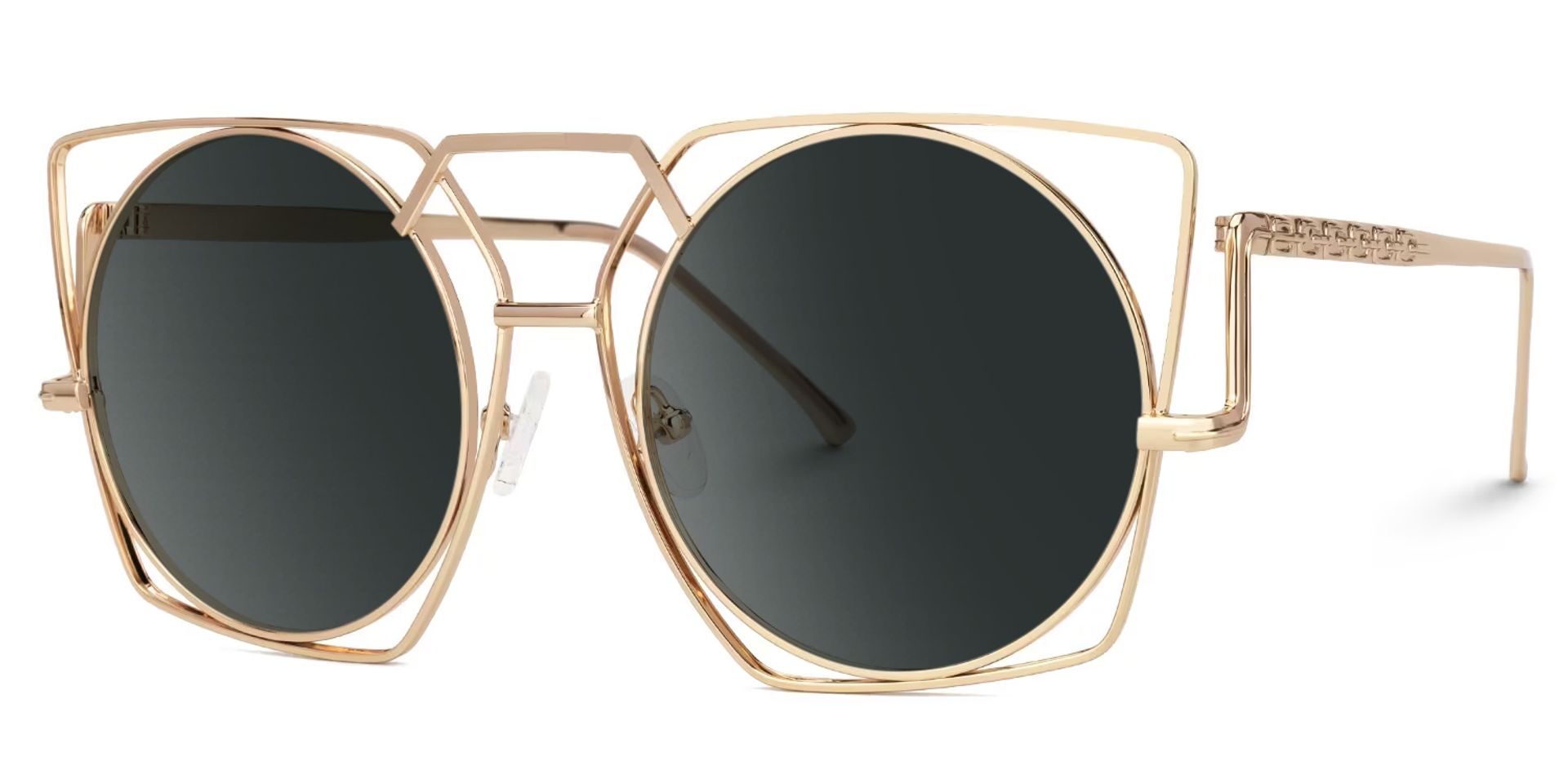 Ybarra Geometric Gold Sunglasses | ZEELOOL Canada1