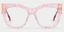 Minfia Square Pink Glasses1