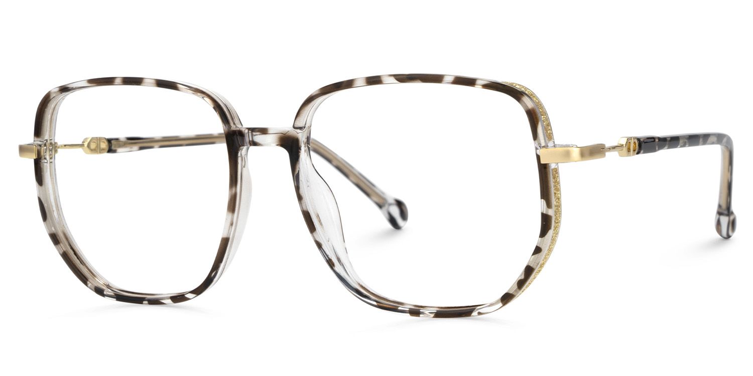 Brown Tortoise Glasses With Geometric Shape2