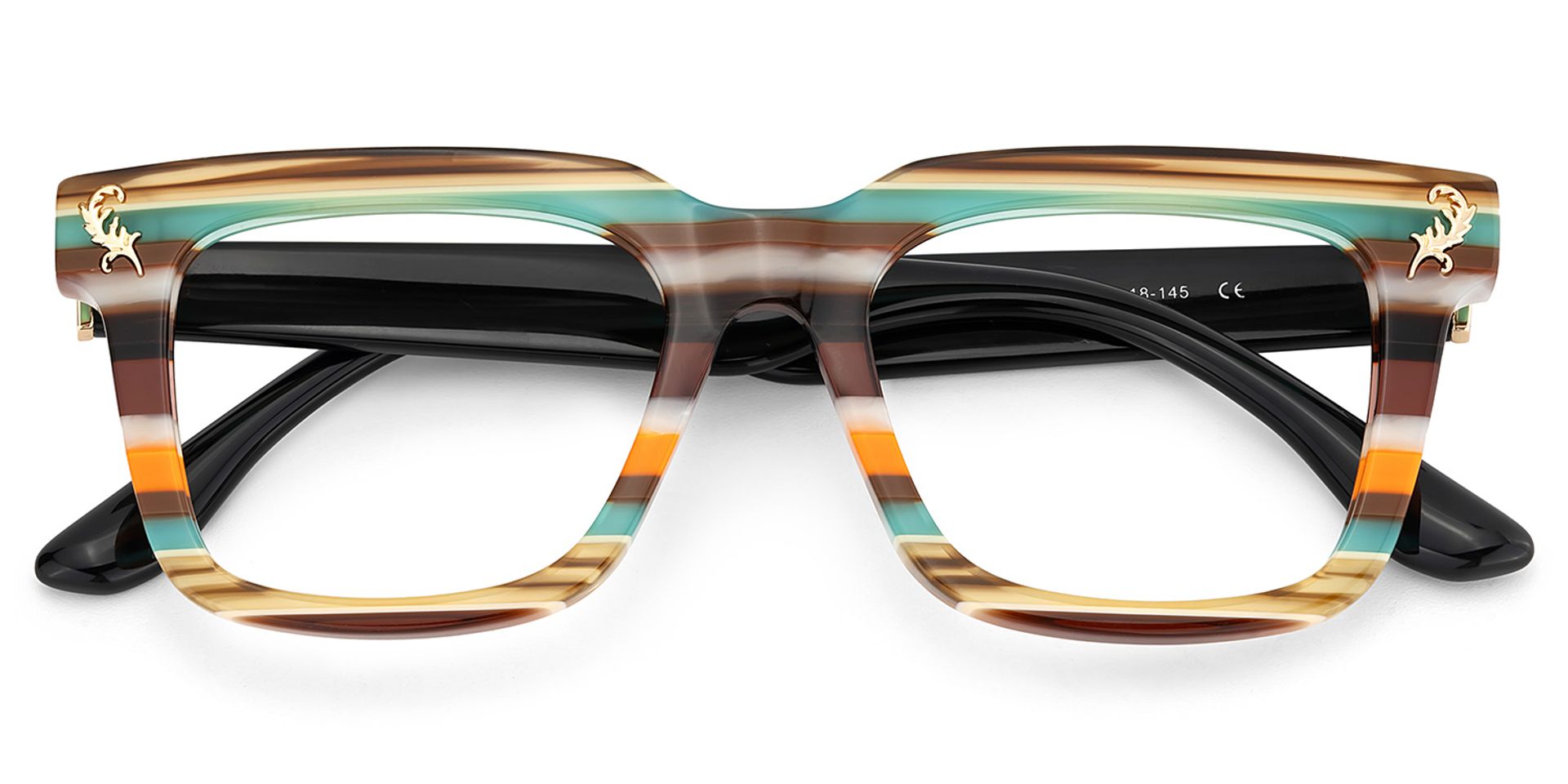 Lauffer Acetate Multicolor Frame Glasses with Square Shape | ZEELOOL Canada2