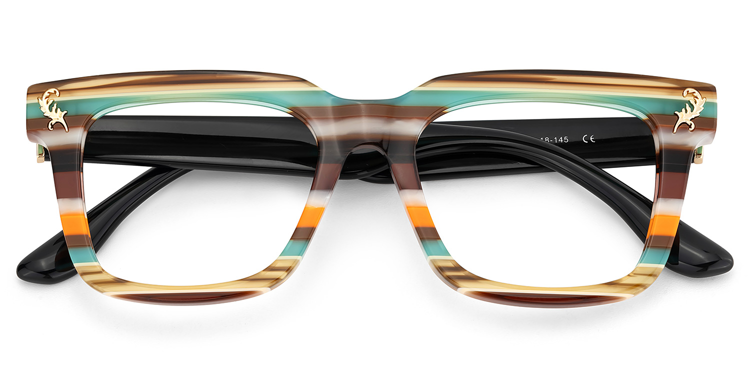 Lauffer Rectangle Multicolor Glasses