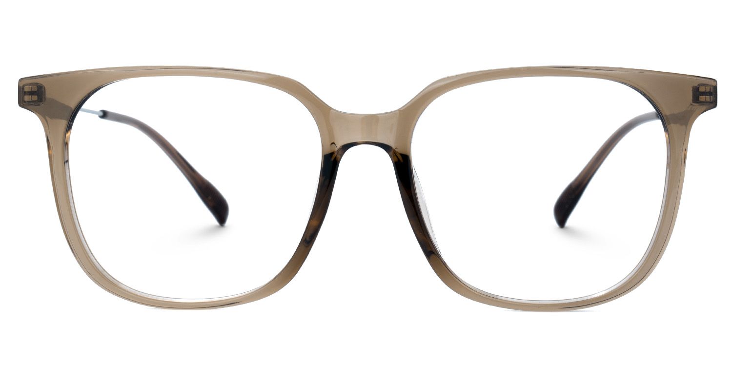 Ameedah Brown Square Thin Glasses | ZEELOOL Canada1
