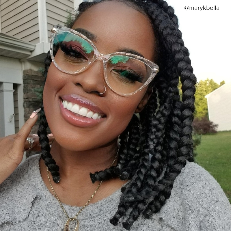 Lucas Cat Eye Glasses with Crystal Frames | ZEELOOL Canada9