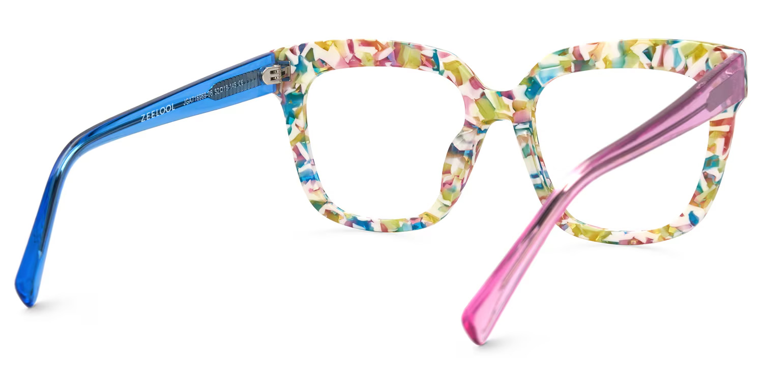 Nina Square Mottled Glasses4