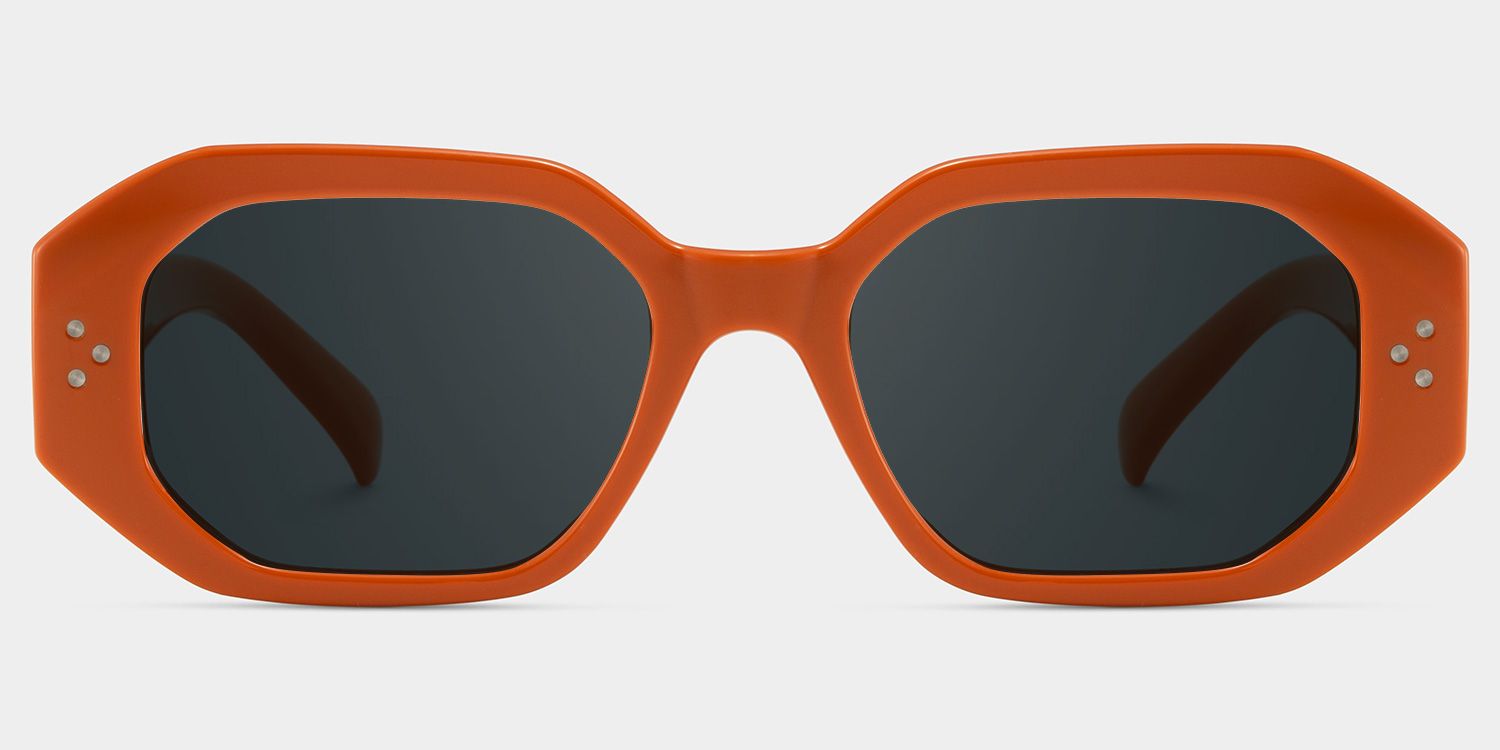 Soleil orange Frame Polarized Sunglasses with rectangle Style Online | ZEELOOL Canada0