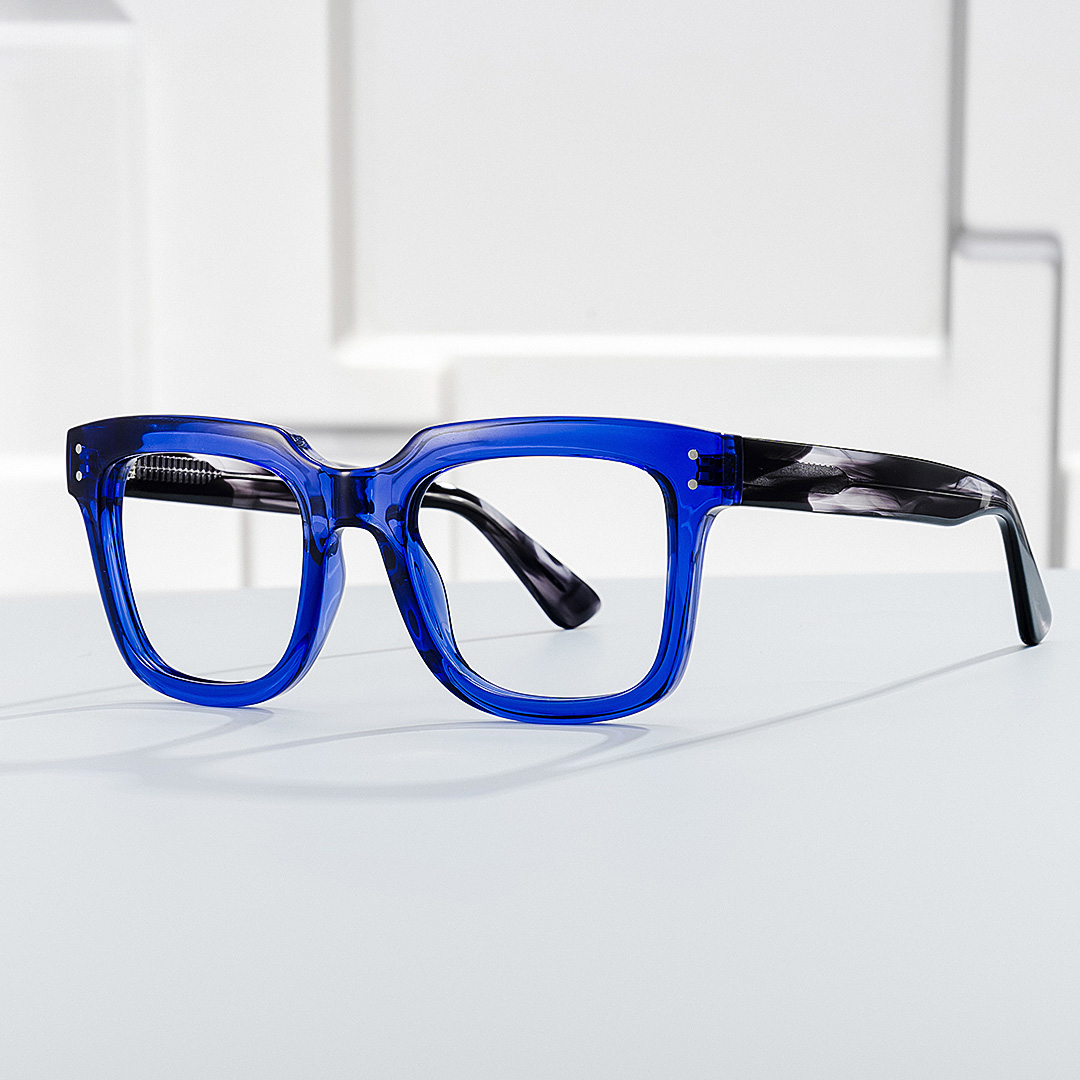 Liizbeett Square Blue Glasses0