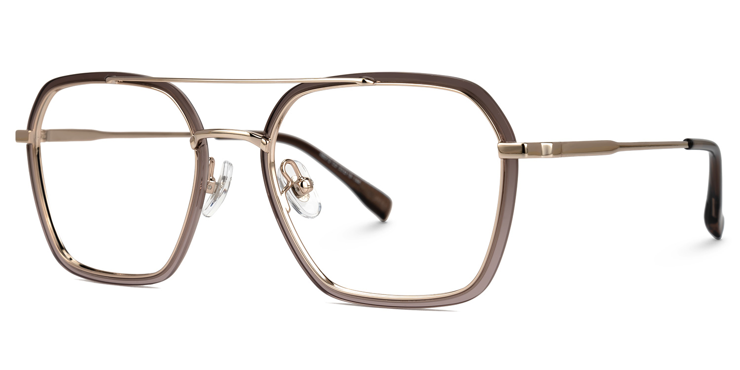 Sherie Aviator Brown Glasses1