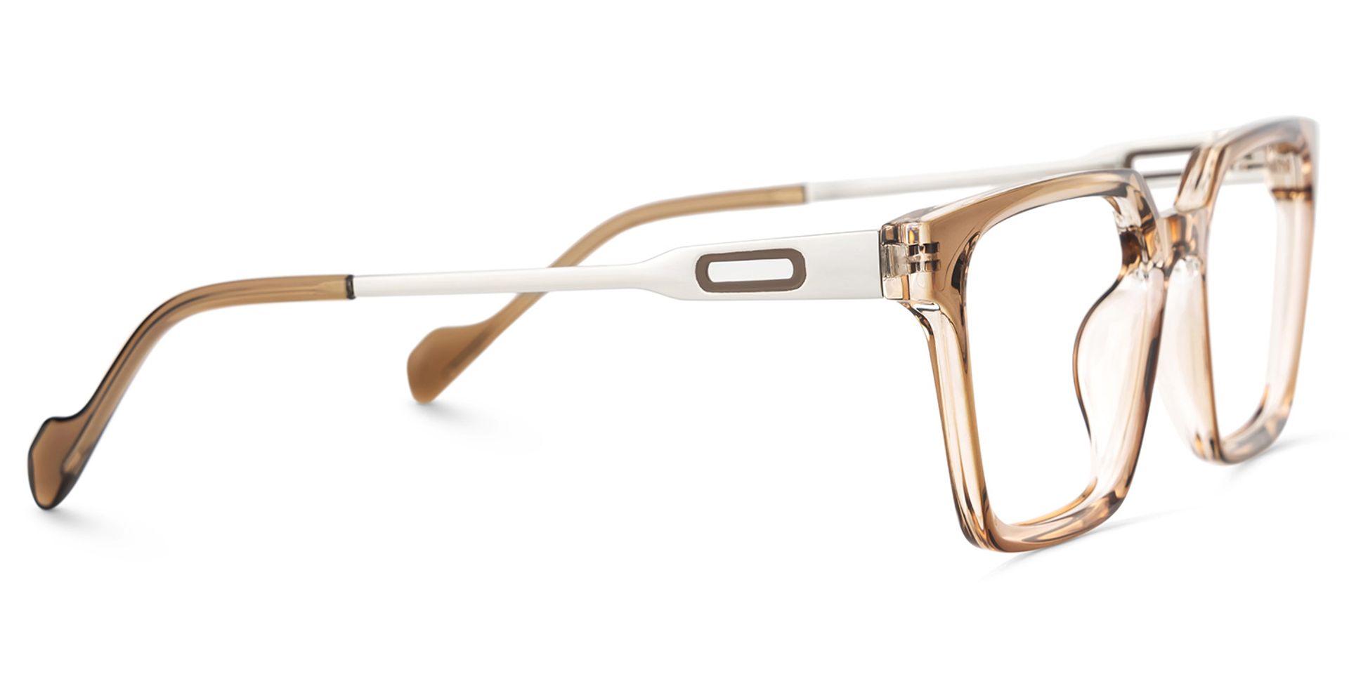 Mabel Eyeglasses in Square Beige Frame | ZEELOOL Canada4